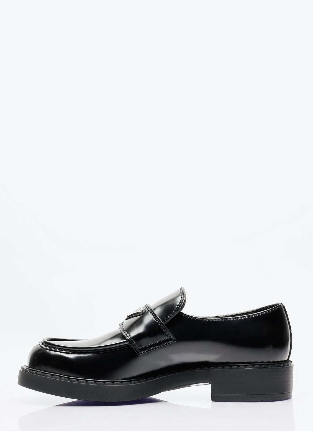 PRADA Chocolate Brushed Leather Loafers – Men | Black | Designer Collection