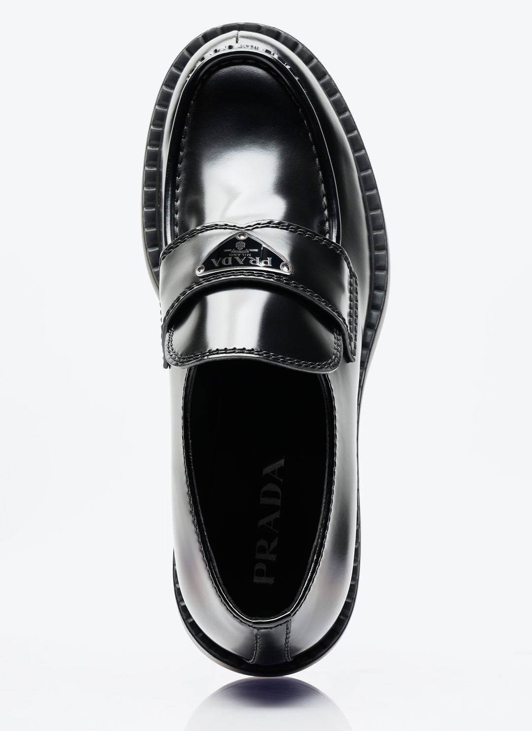 PRADA Chocolate Brushed Leather Loafers – Men | Black | Designer Collection