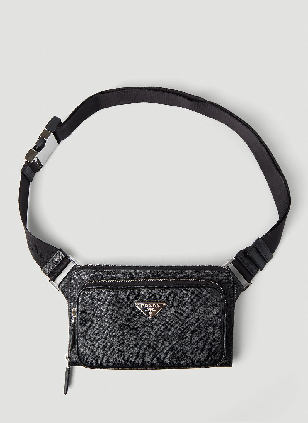 Prada Men Logo Motif Woven Beltbag
