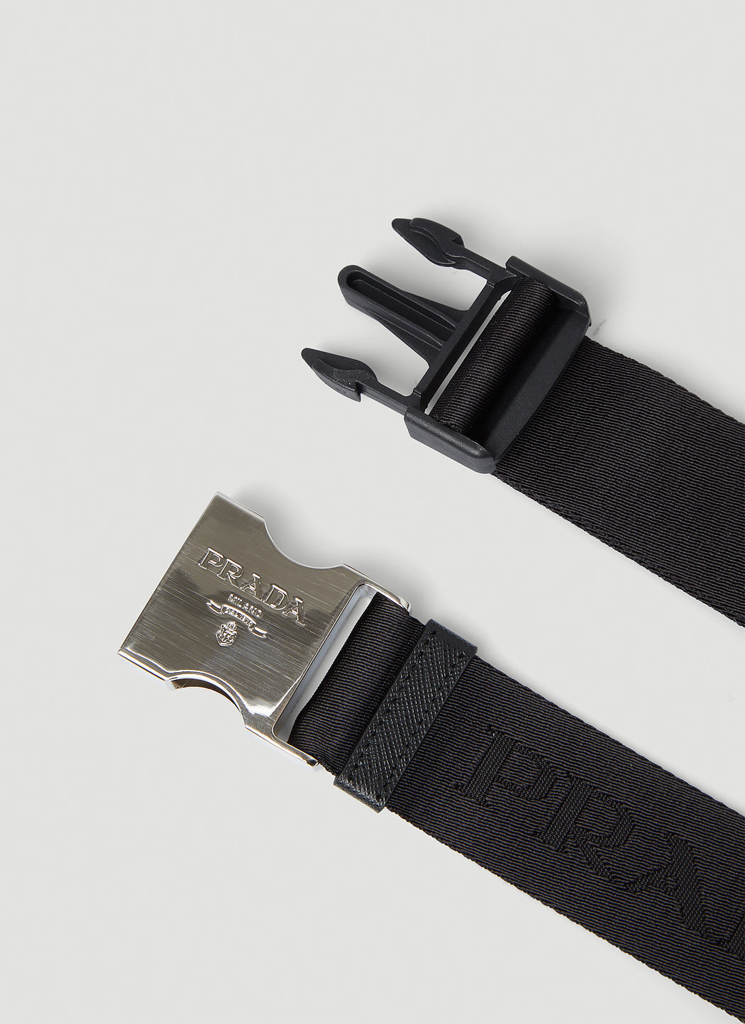 Prada Men Logo Motif Woven Beltbag