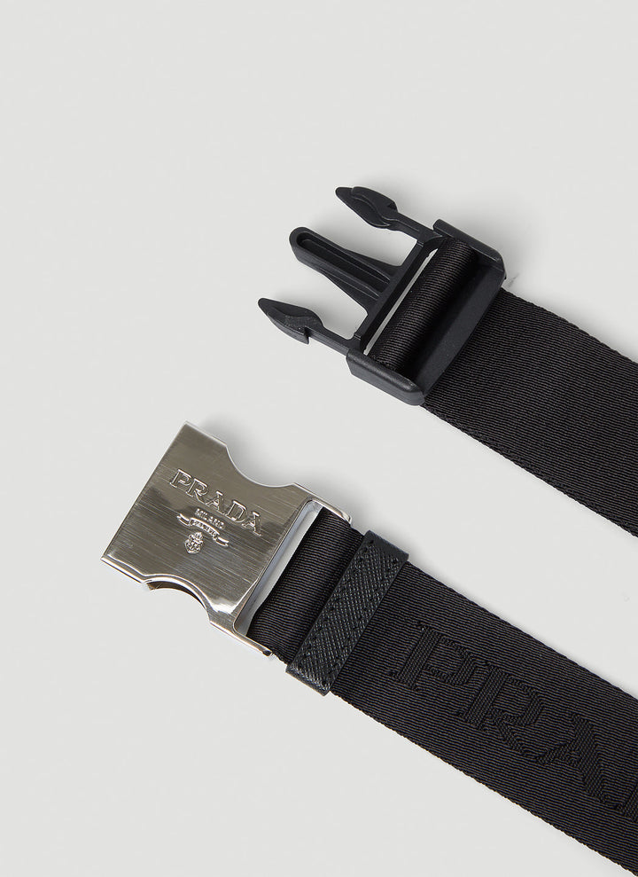 Prada Men Logo Motif Woven Beltbag