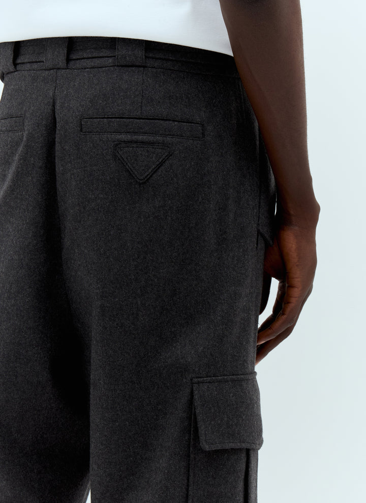 Prada Men Flannel Cargo Pants