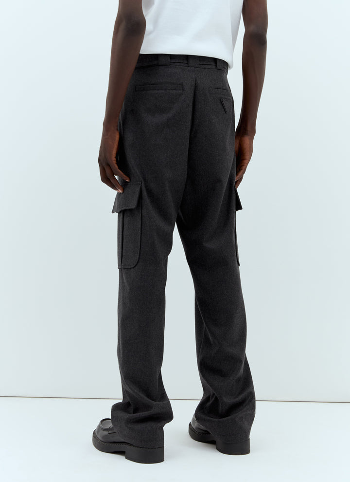 Prada Men Flannel Cargo Pants