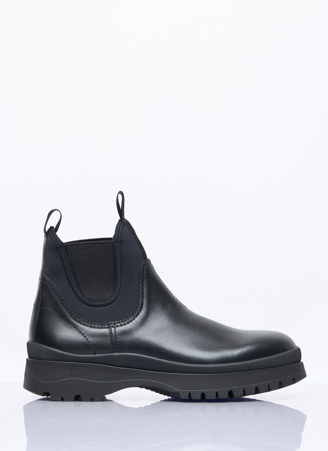 PRADA men's blixxen black leather boots