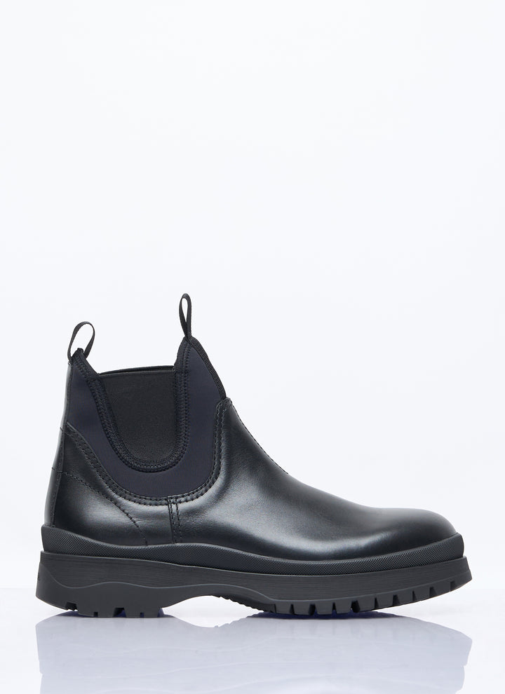 PRADA men's blixxen black leather boots