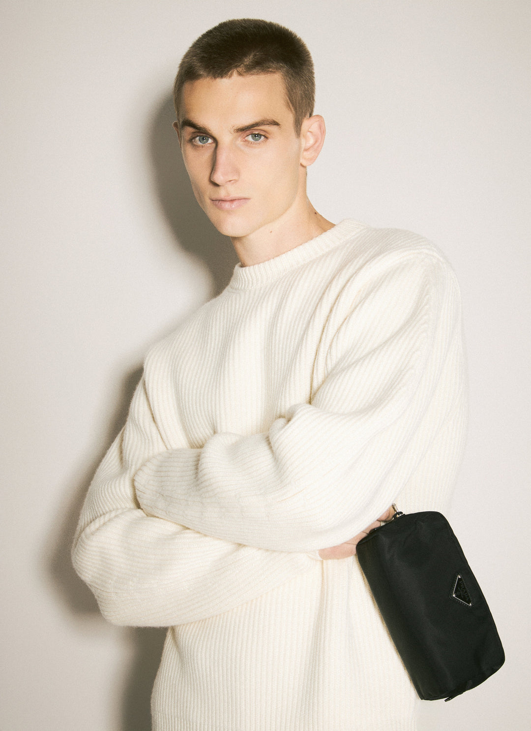 Prada Men Re-Nylon And Saffiano Leather Cosmetic Case