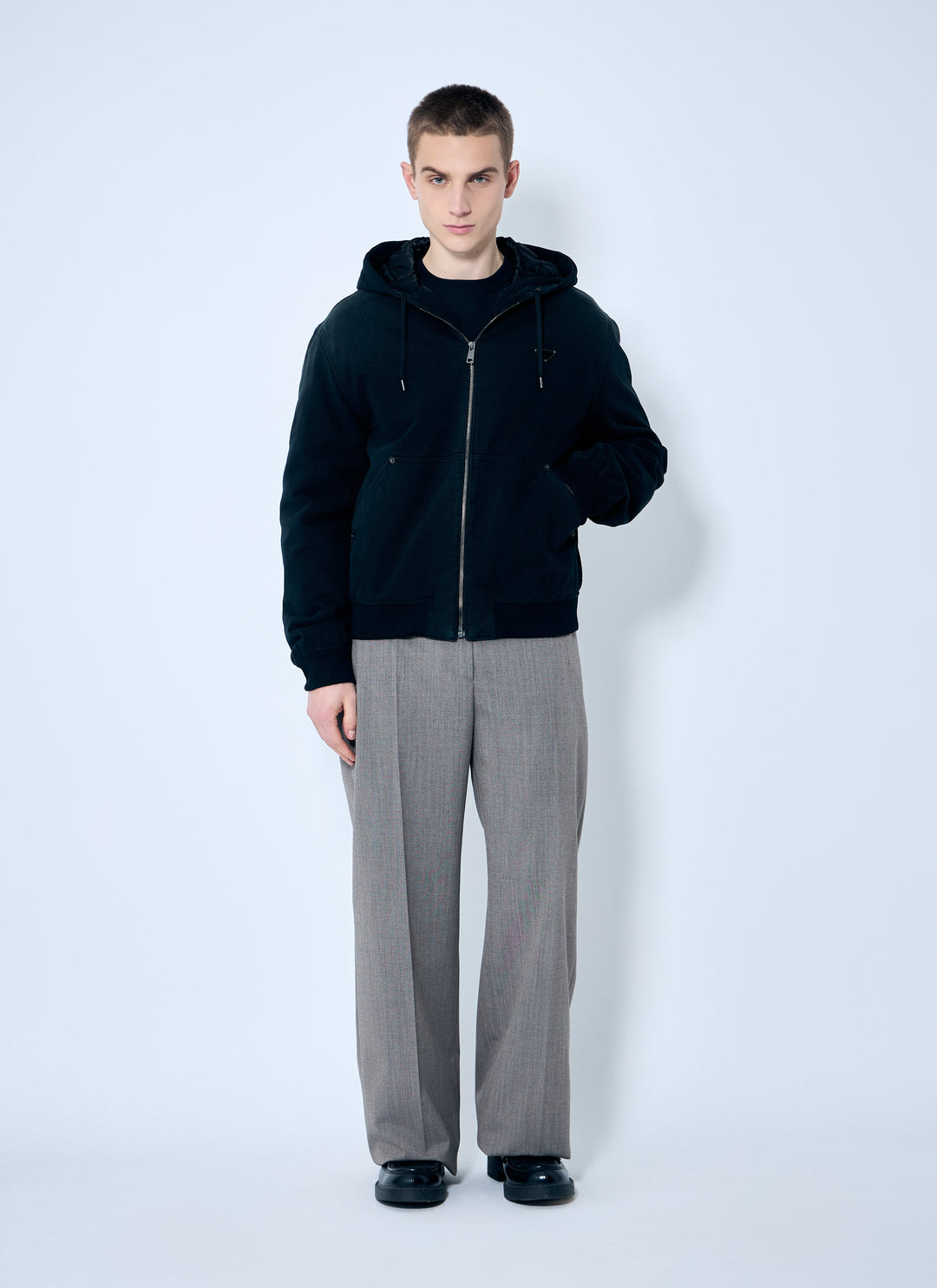Prada Men Denim Hooded Jacket