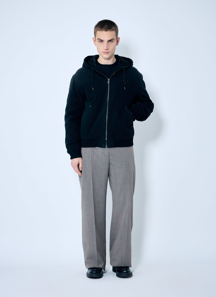 Prada Men Denim Hooded Jacket