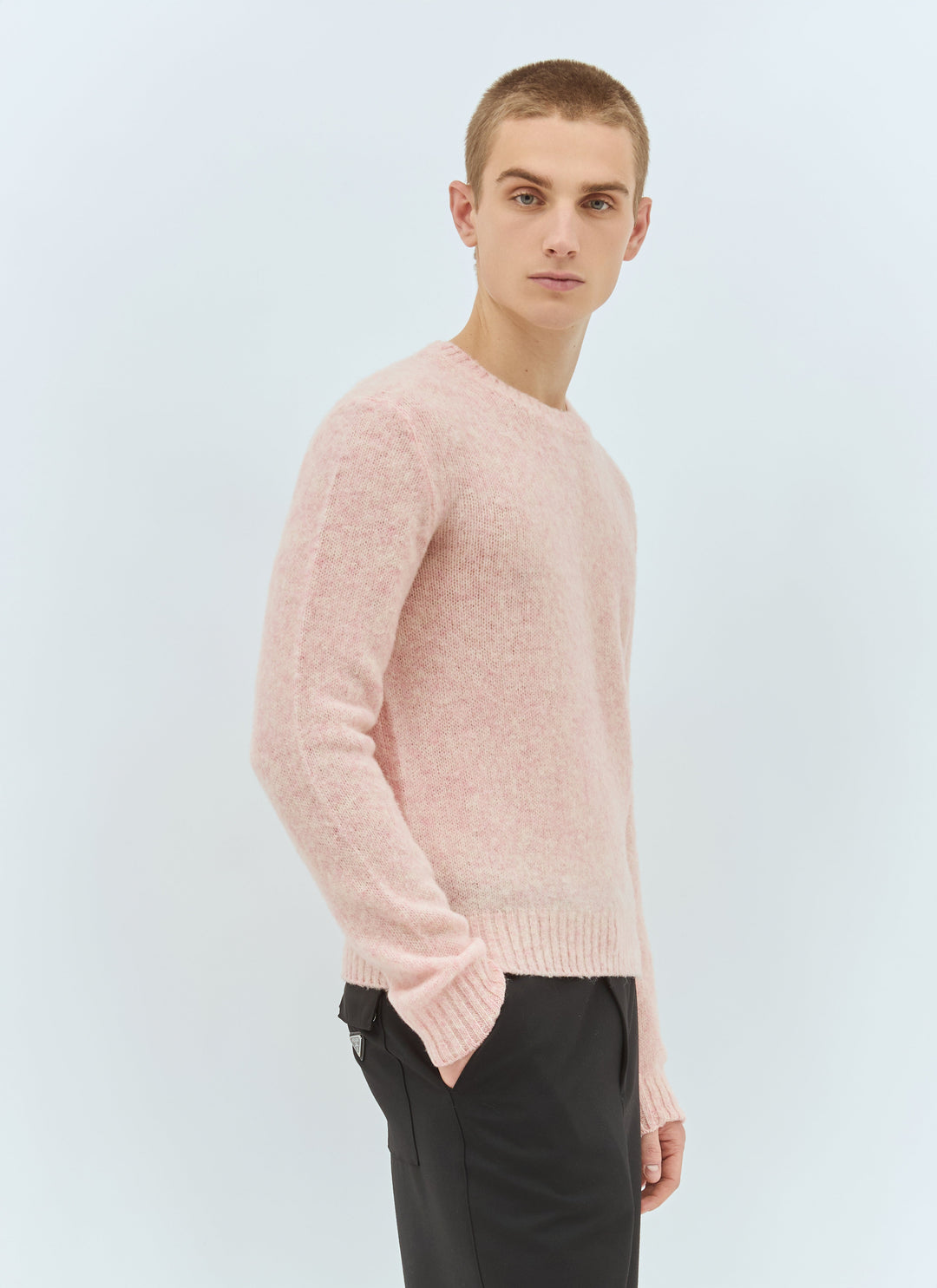 Prada Men Shetland Wool Crewneck Sweater
