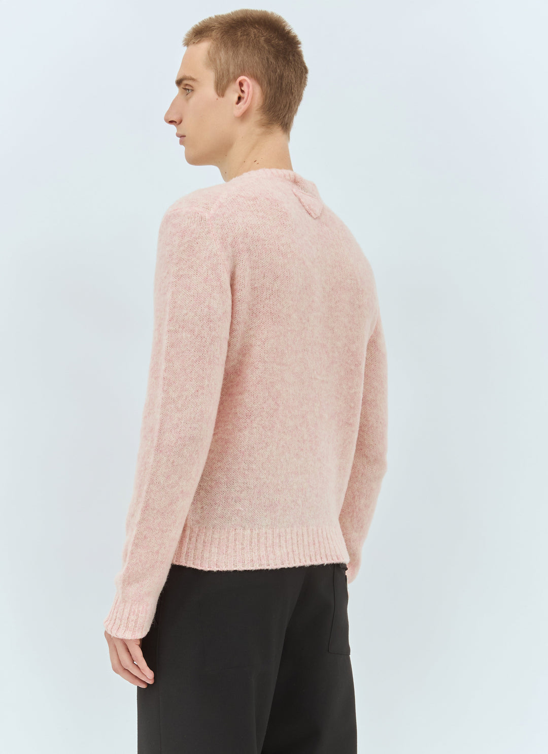 Prada Men Shetland Wool Crewneck Sweater