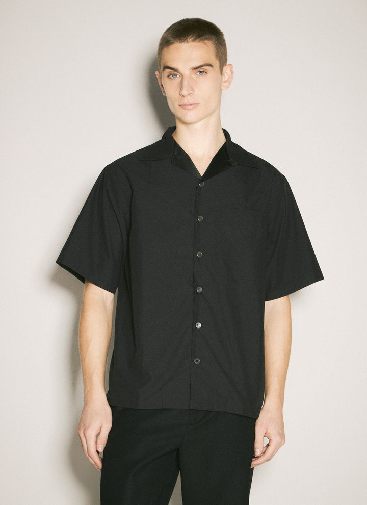 Prada Men Short-Sleeve Technical Cotton Shirt