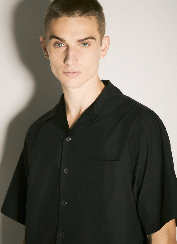 Prada Men Short-Sleeve Technical Cotton Shirt