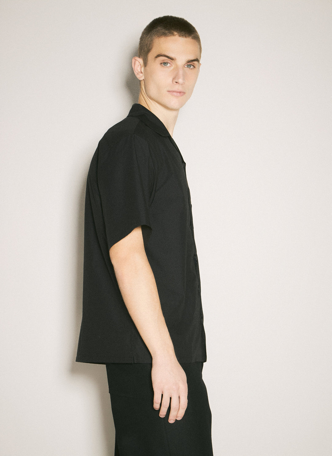 Prada Men Short-Sleeve Technical Cotton Shirt