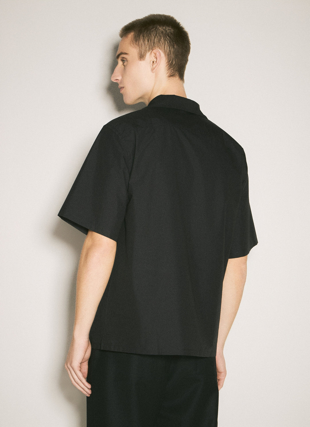 Prada Men Short-Sleeve Technical Cotton Shirt