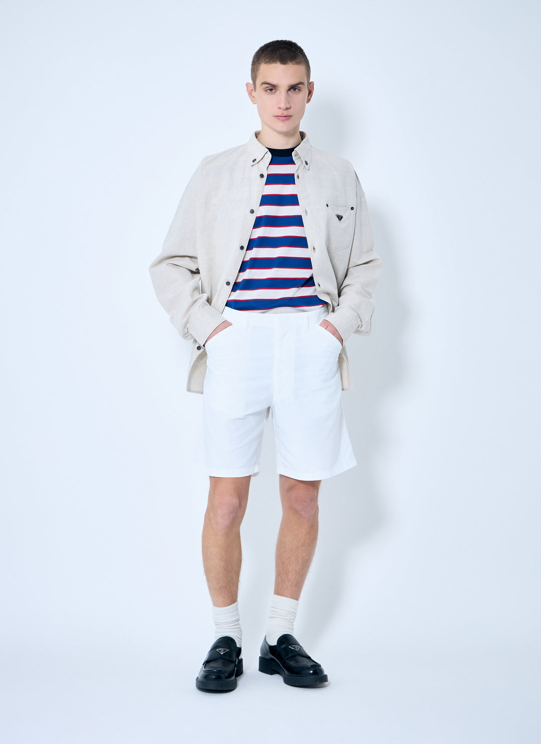 Prada Men Oxford Shorts