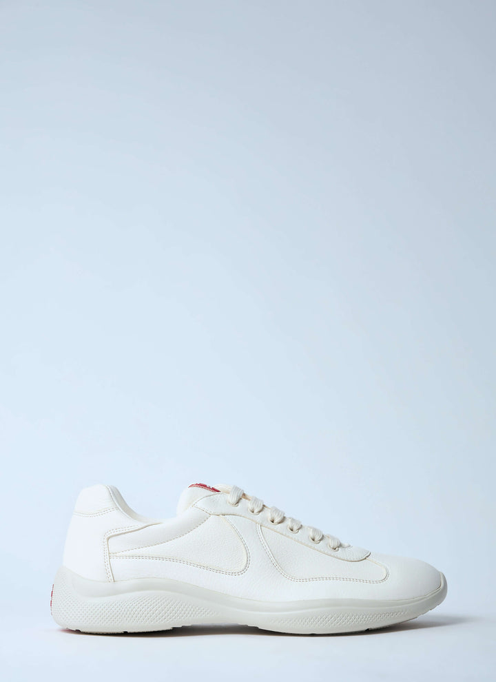 Prada Men Leather Low-Top Sneakers