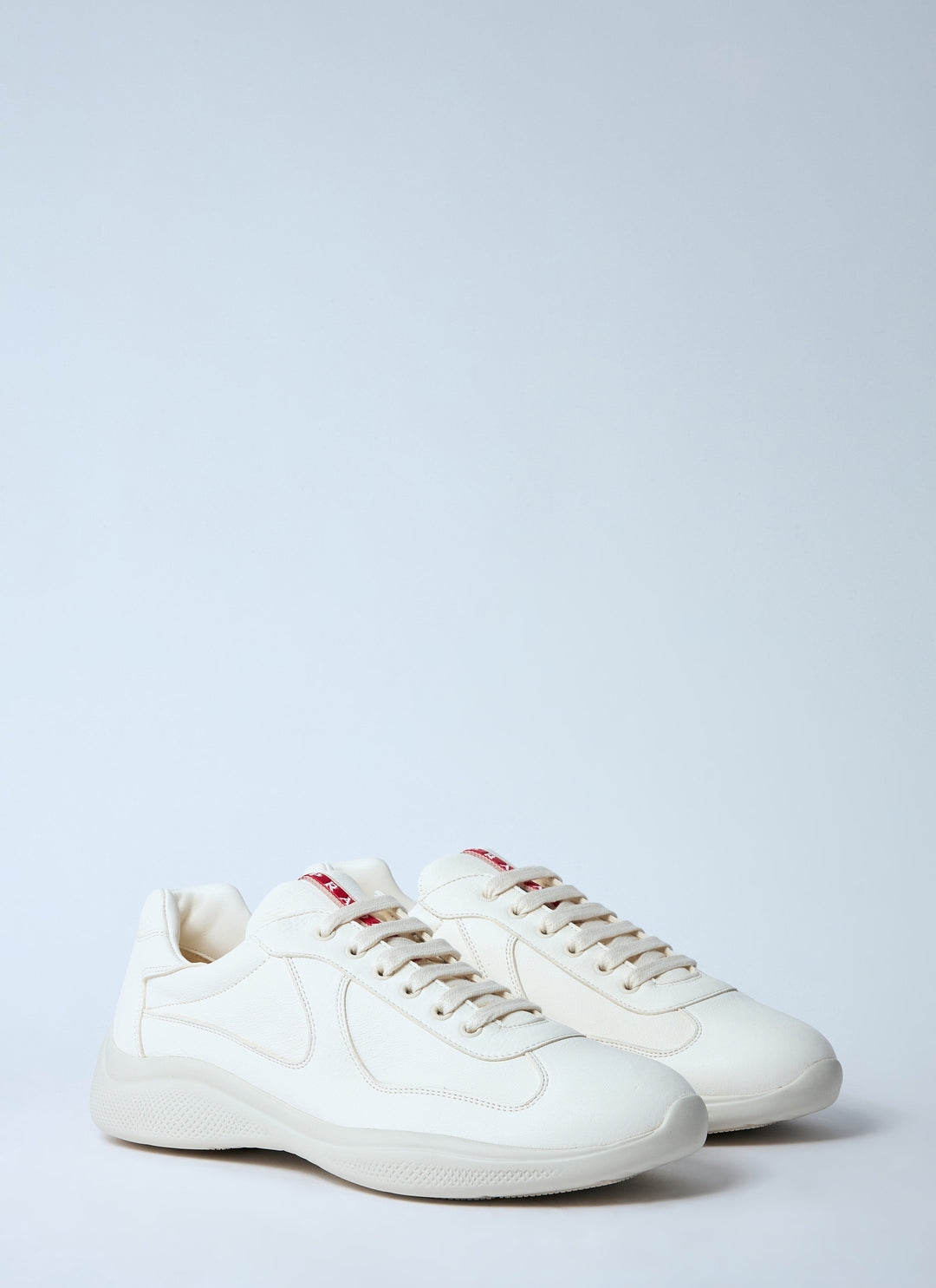 Prada Men Leather Low-Top Sneakers
