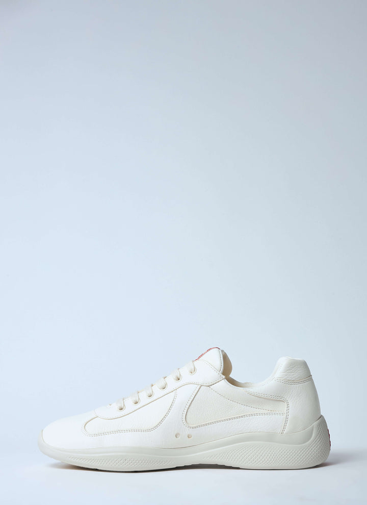 Prada Men Leather Low-Top Sneakers