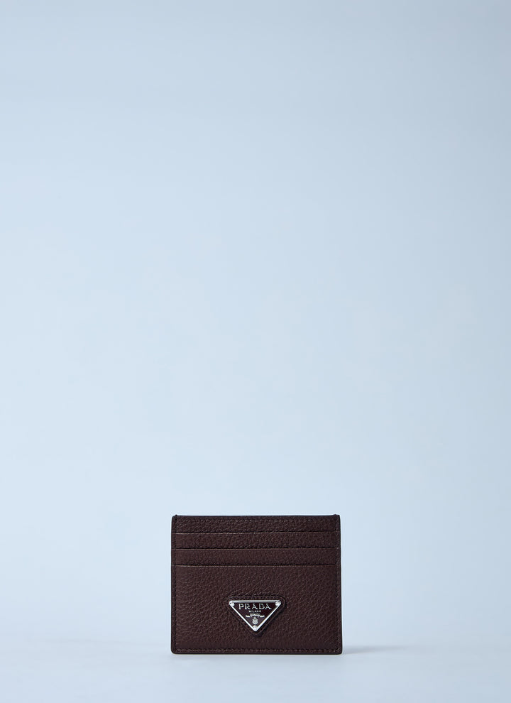 Prada Men Logo Plaque Cardholder