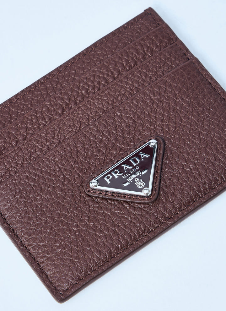Prada Men Logo Plaque Cardholder