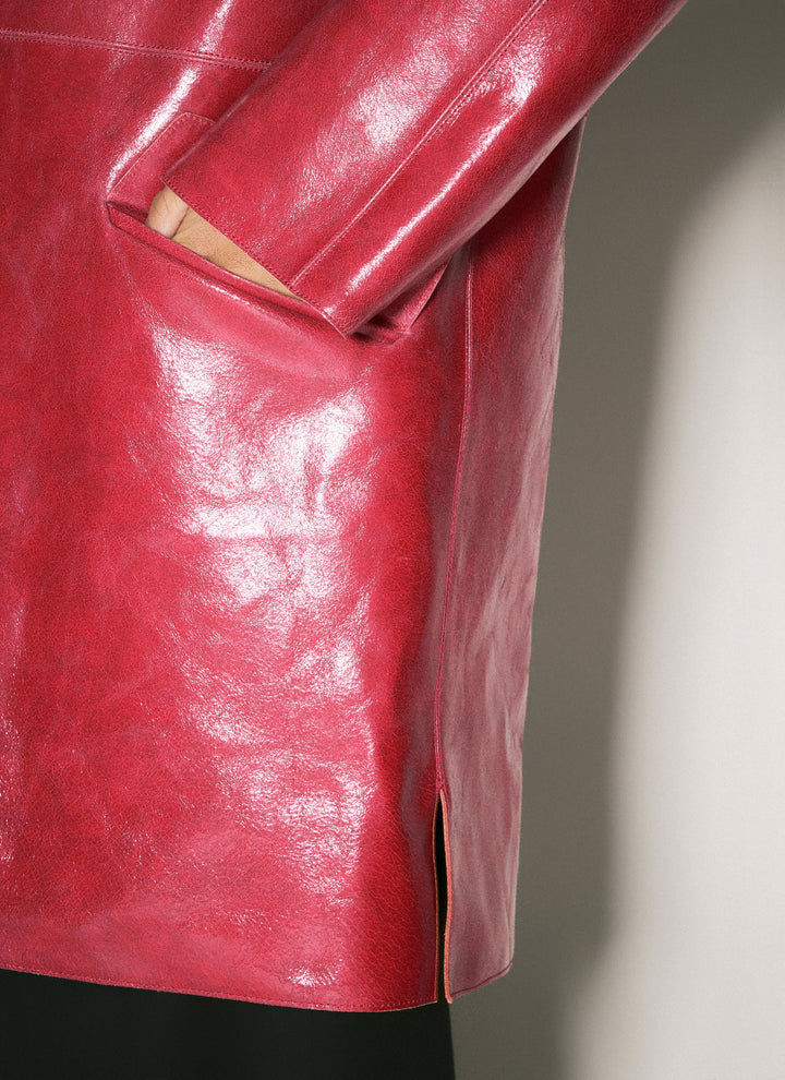 Prada Women Crackle Suede Coat