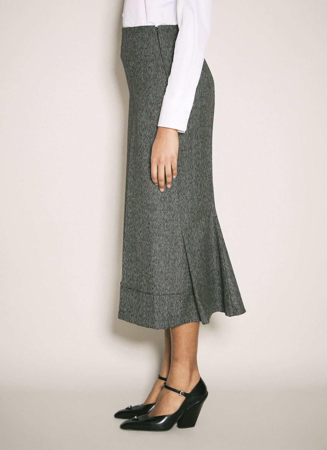 Prada Women Wool Maxi Skirt