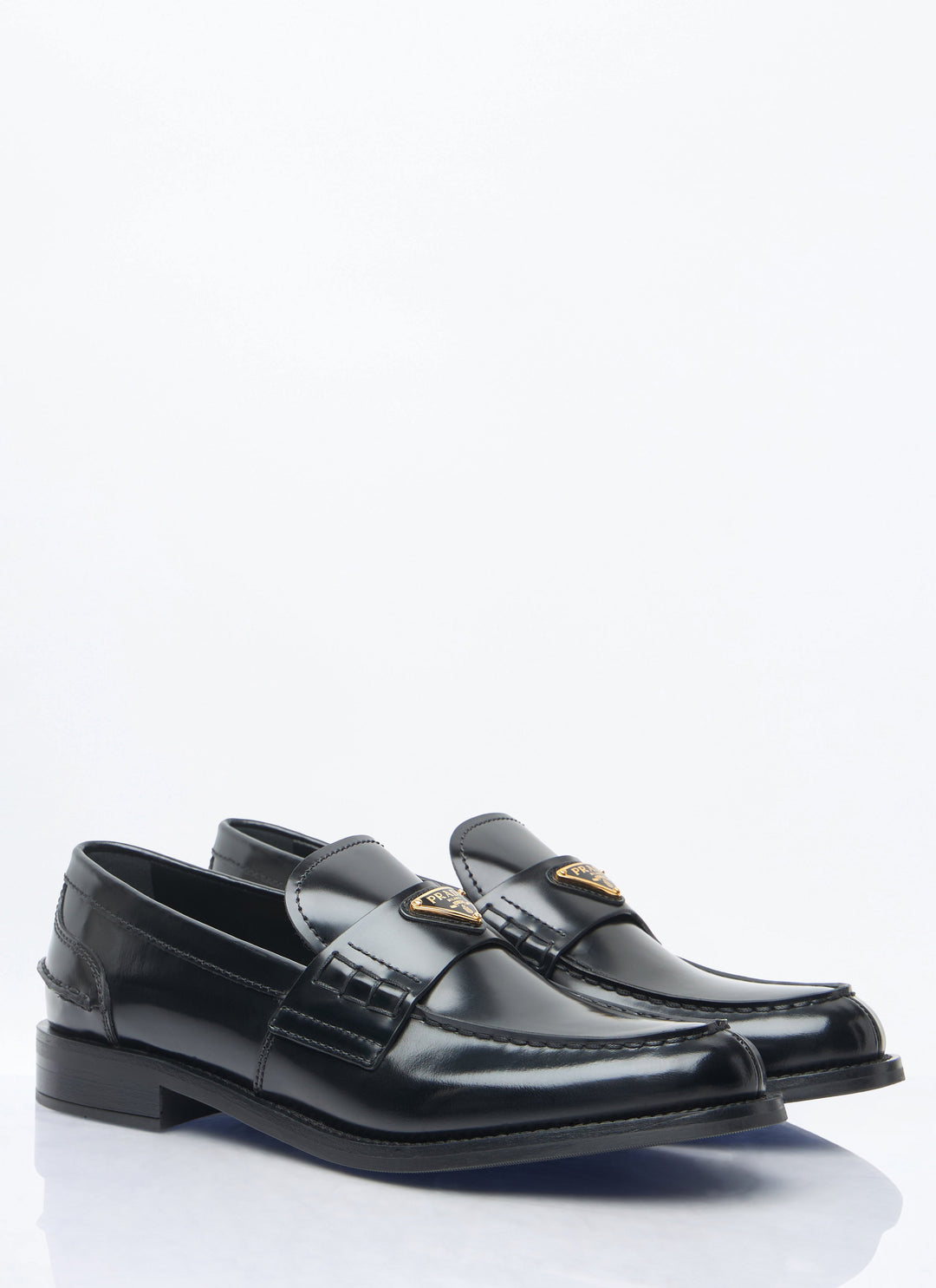 Prada Women Brushed Leather Loafers