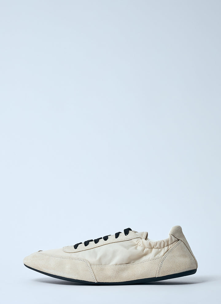 Prada Women Collapse Re-Nylon And Suede Sneakers