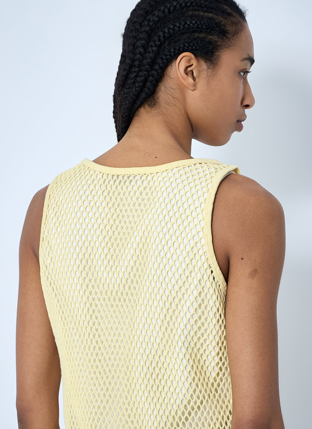 Prada Women Logo Plaque Open- Knit Tank Top