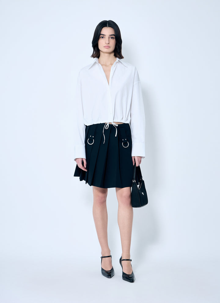 Prada Women Pleated Wool Skirt