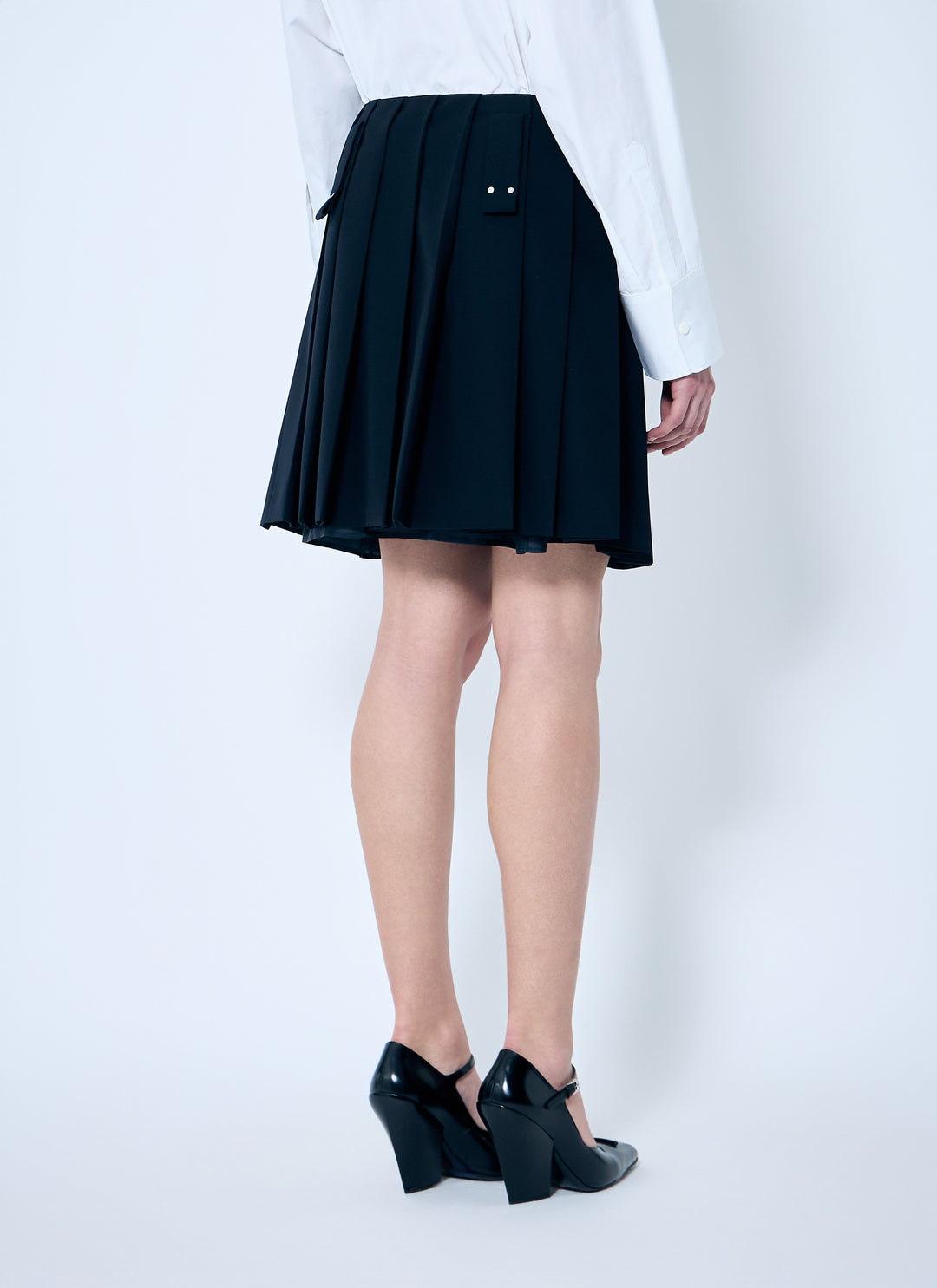 Prada Women Pleated Wool Skirt