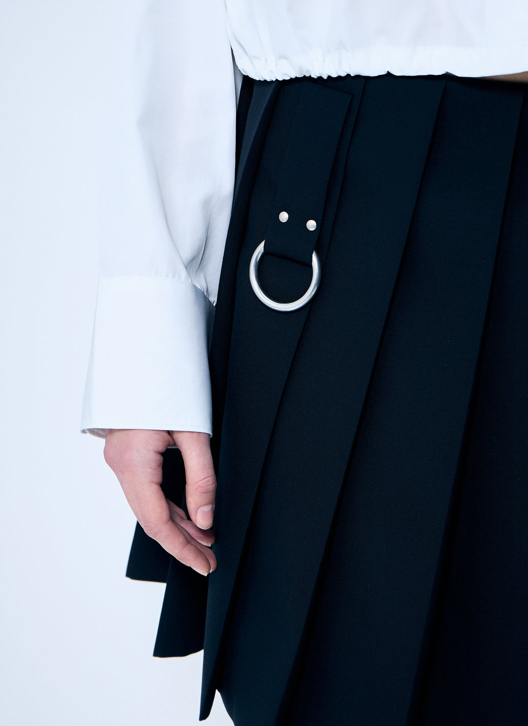 Prada Women Pleated Wool Skirt