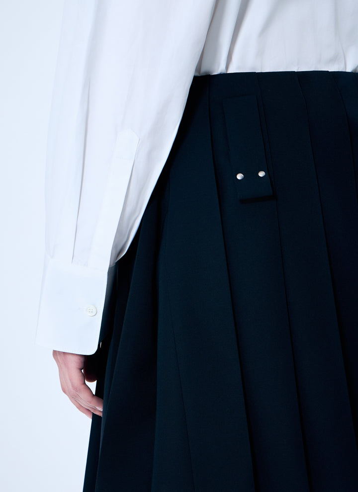 Prada Women Pleated Wool Skirt