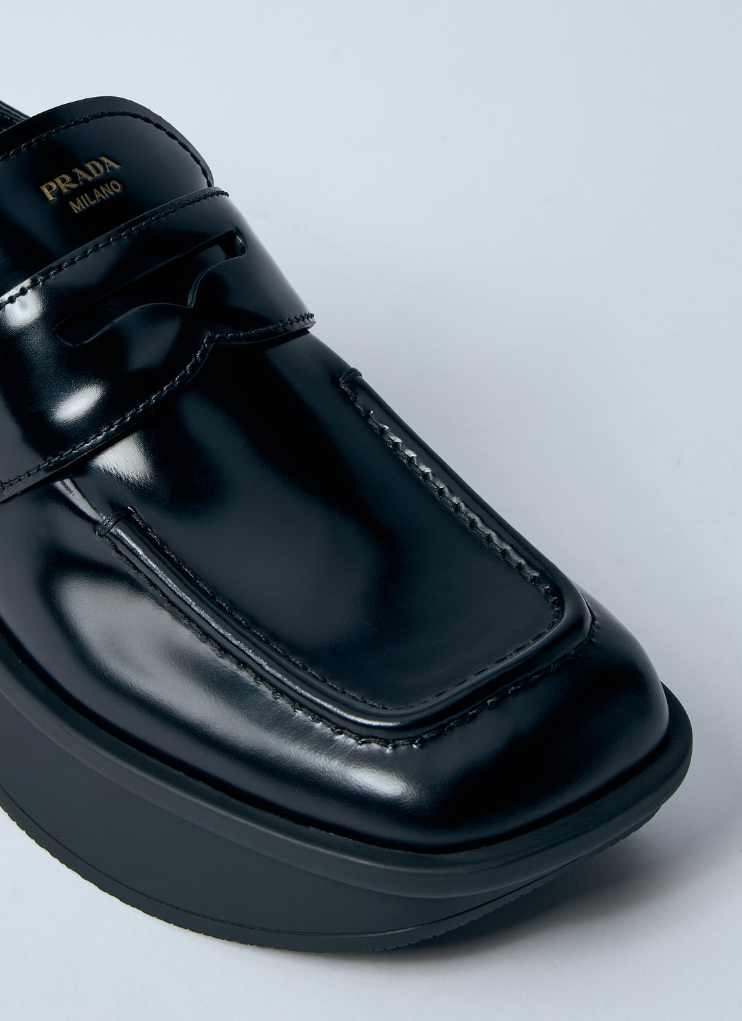 Prada Women Equal Brushed Leather Loafers