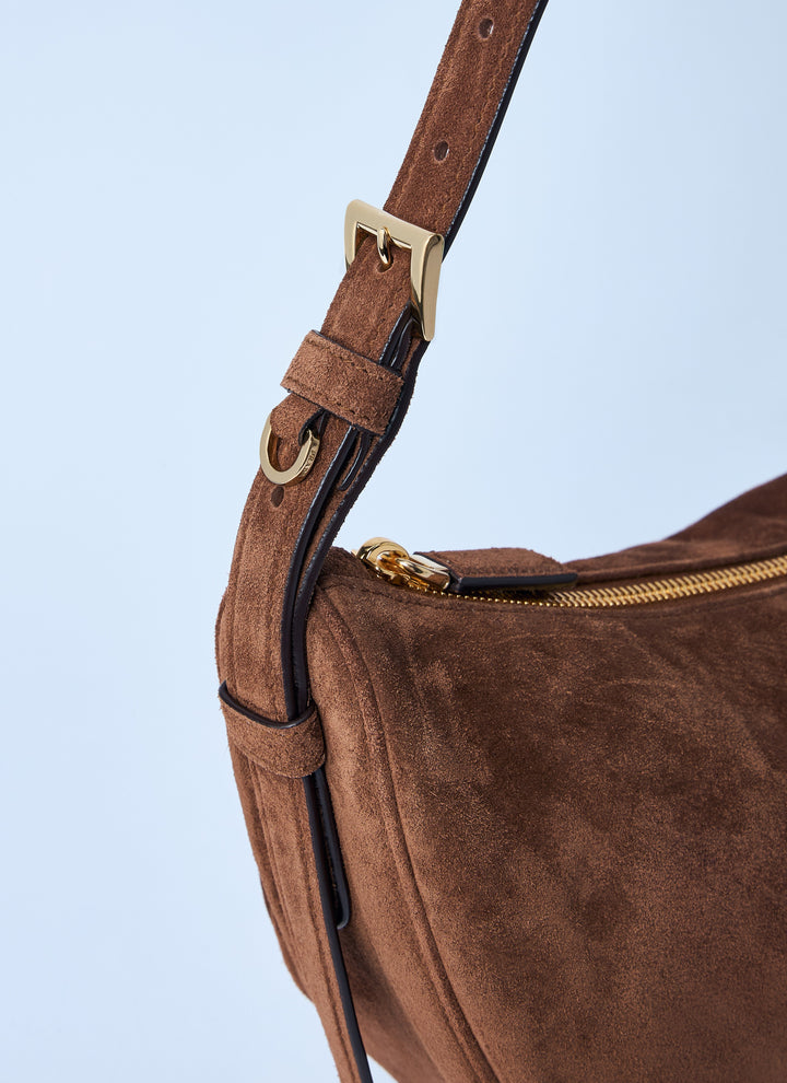 Prada Women Small Suede Shoulder Bag