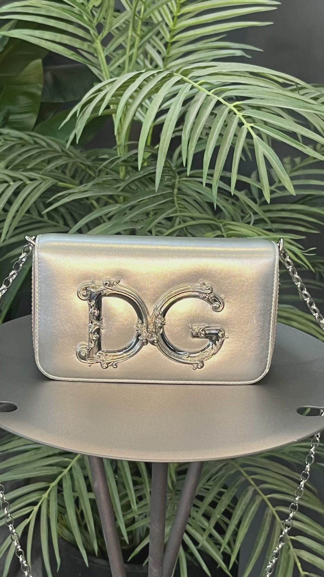 Dolce & Gabbana white leather LOGOED SHOULDER BAG