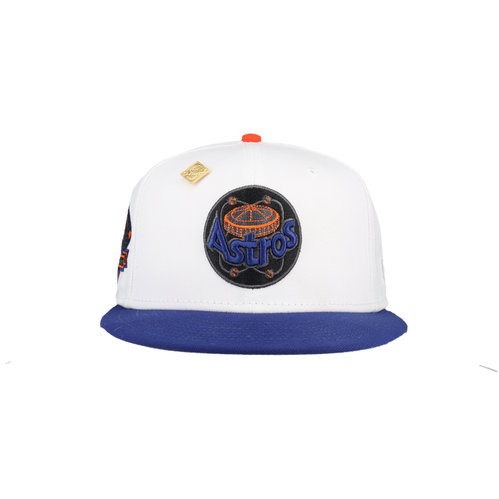 Houston Astros Pure White 25th Silver Anniversary Patch 59Fifty Fitted Hat