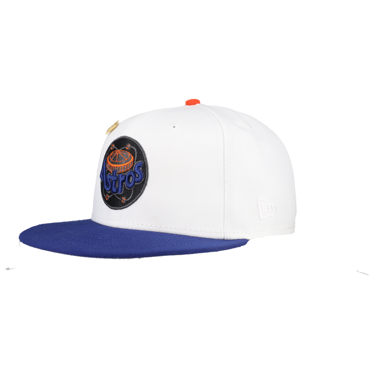 Houston Astros Pure White 25th Silver Anniversary Patch 59Fifty Fitted Hat