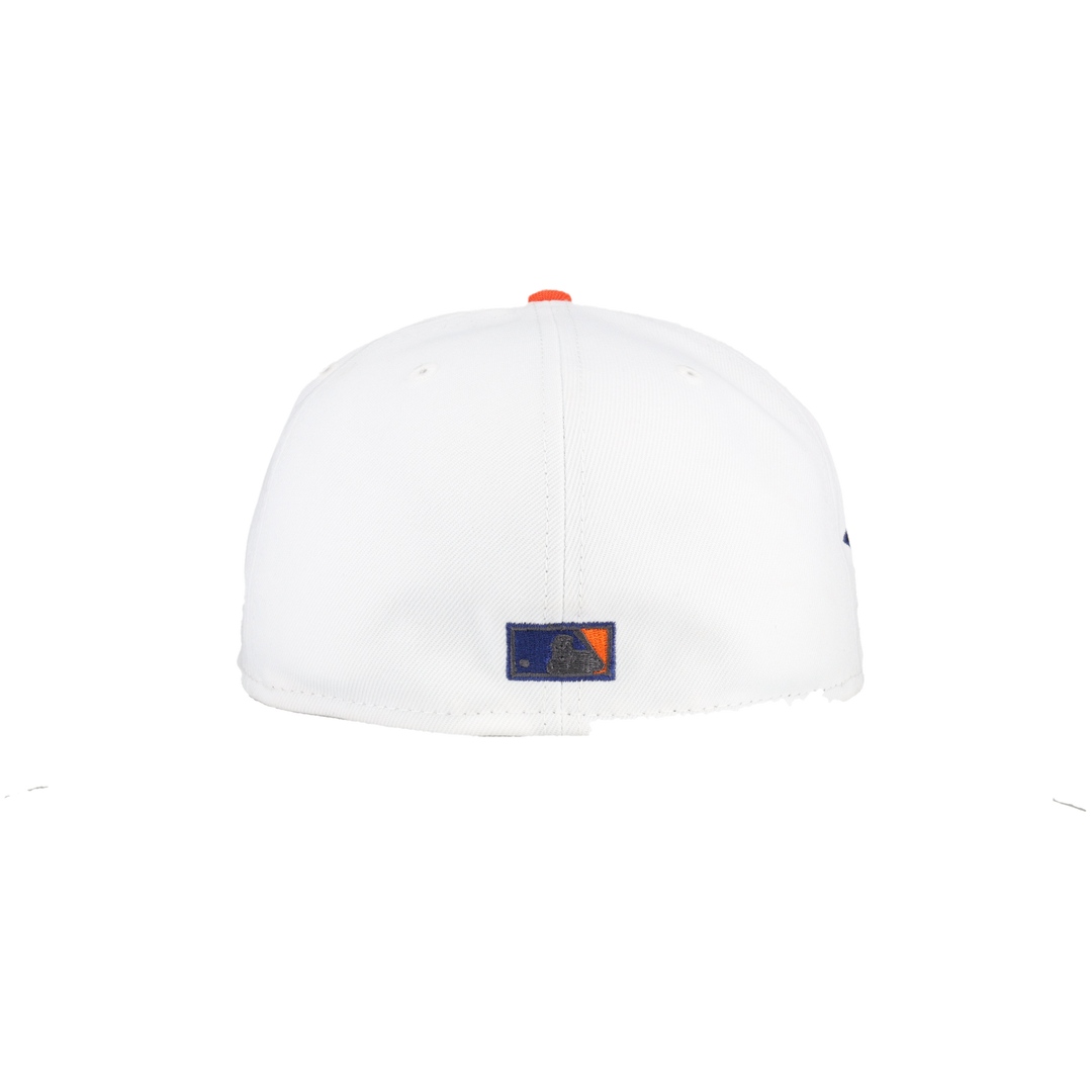 Houston Astros Pure White 25th Silver Anniversary Patch 59Fifty Fitted Hat