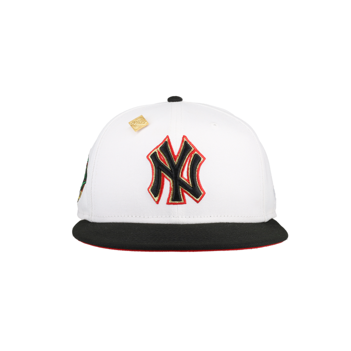 New York Yankees Pure White 1996 World Series Patch Fitted Hat
