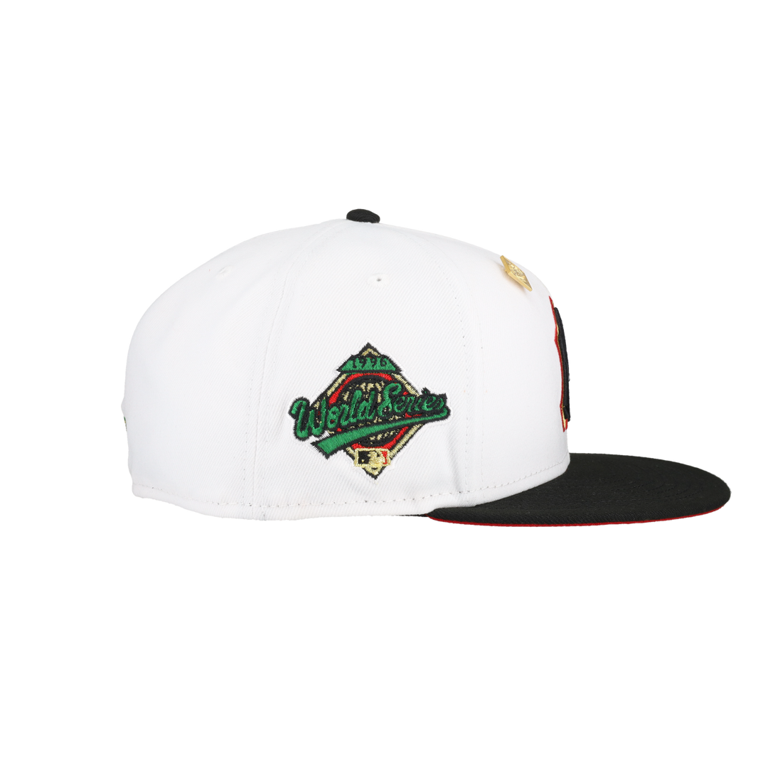 New York Yankees Pure White 1996 World Series Patch Fitted Hat