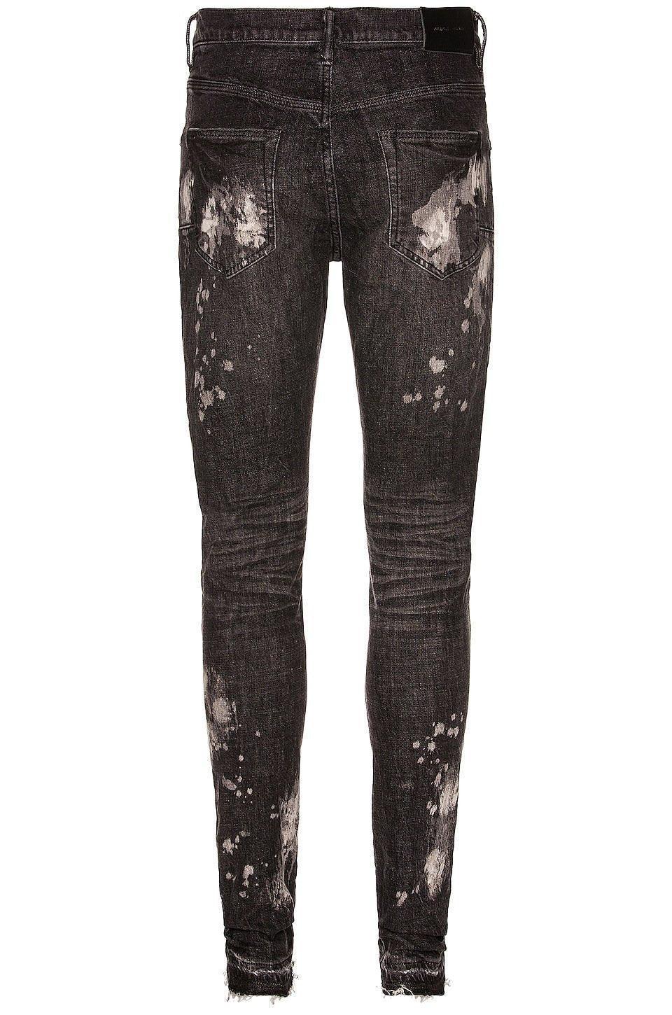 Purple Brand Big Bleach Blowout Jeans Black