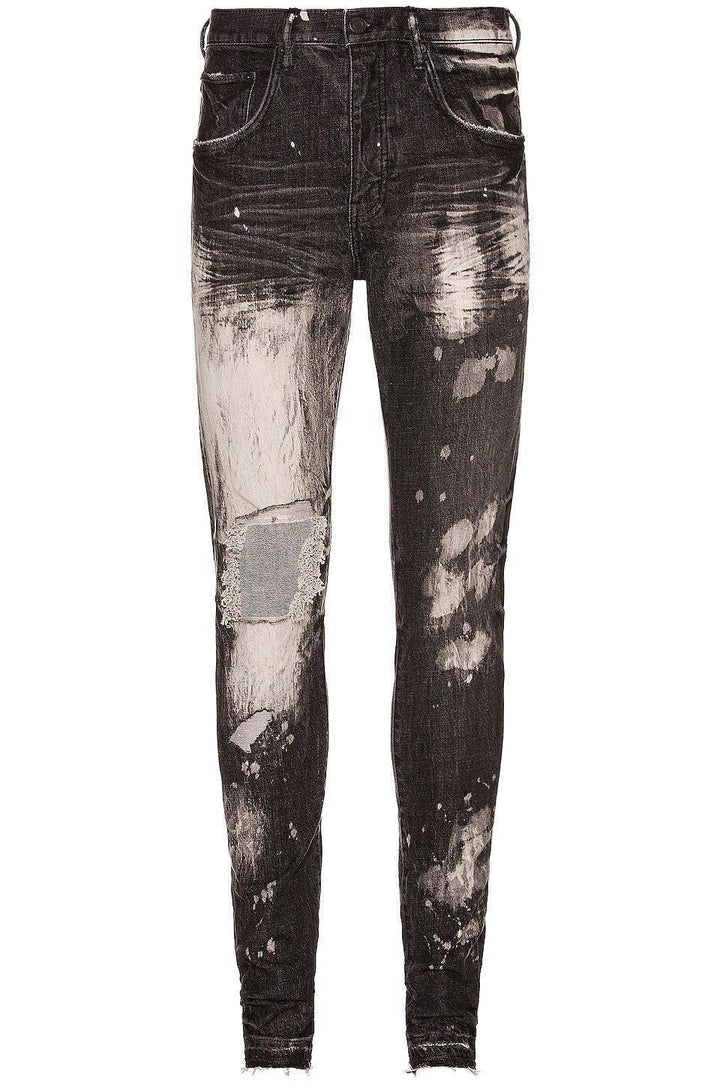Purple Brand Big Bleach Blowout Jeans Black