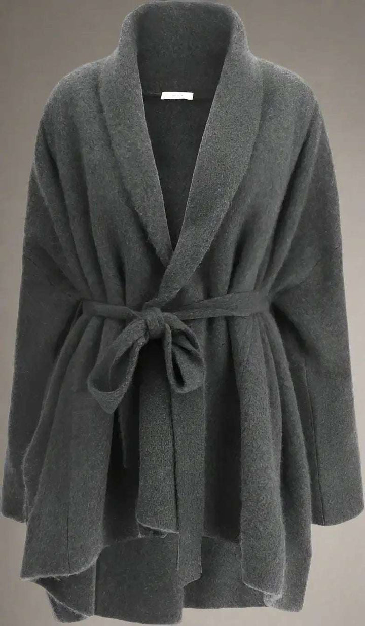 The Row women's grey belted Ija Coat