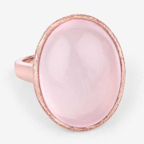 15.60 Carat Genuine Rose Quartz .925 Sterling Silver Ring