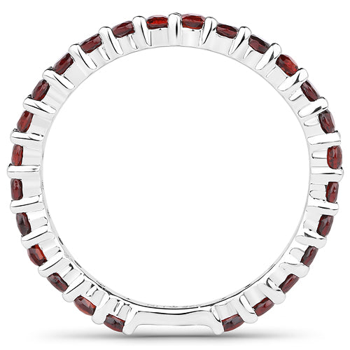 1.04 Carat Genuine Garnet .925 Sterling Silver Ring