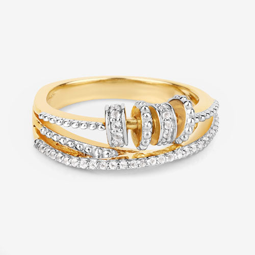 0.20 Carat Genuine White Topaz .925 Sterling Silver Ring