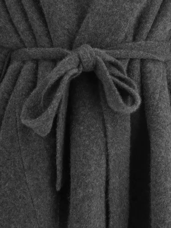 The Row women's grey belted Ija Coat