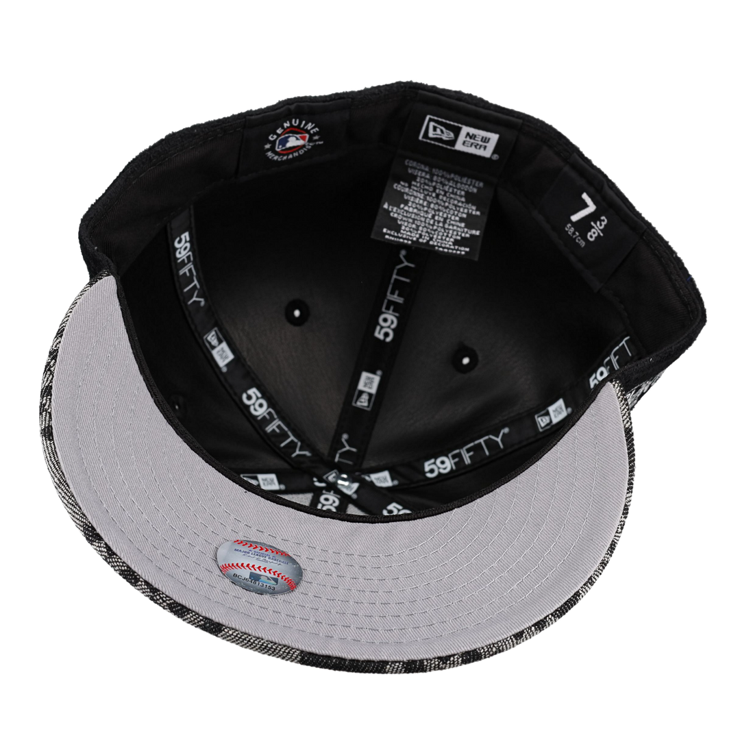 Texas Rangers Black Suede 2023 World Series Patch 59Fifty Fitted Hat