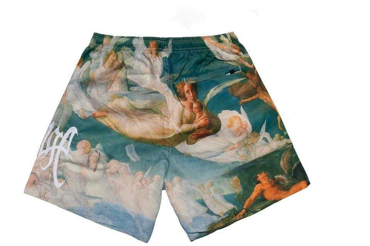 Revenge Angel Embroidered Shorts Multi